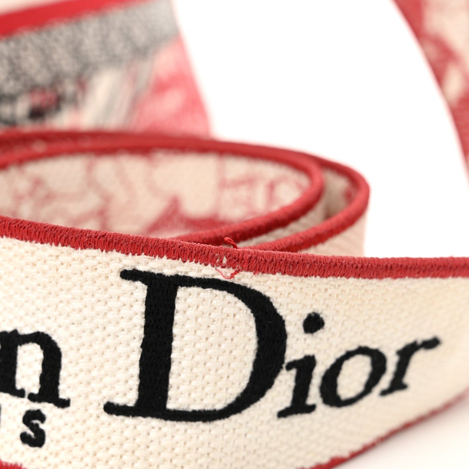 Christian Dior Canvas Embroidered Medium Dioramour D-Royaume Lady D-Lite Red Multicolor 13 of 13
