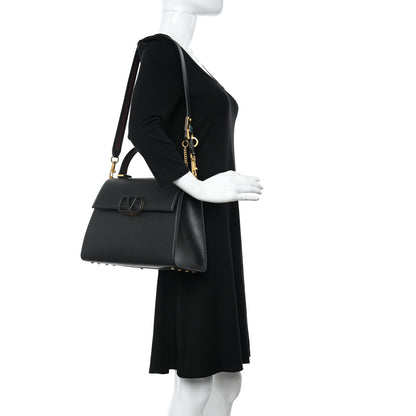 Valentino Garavani Grainy Calfskin Medium VSling Top Handle Bag Black 2 of 9