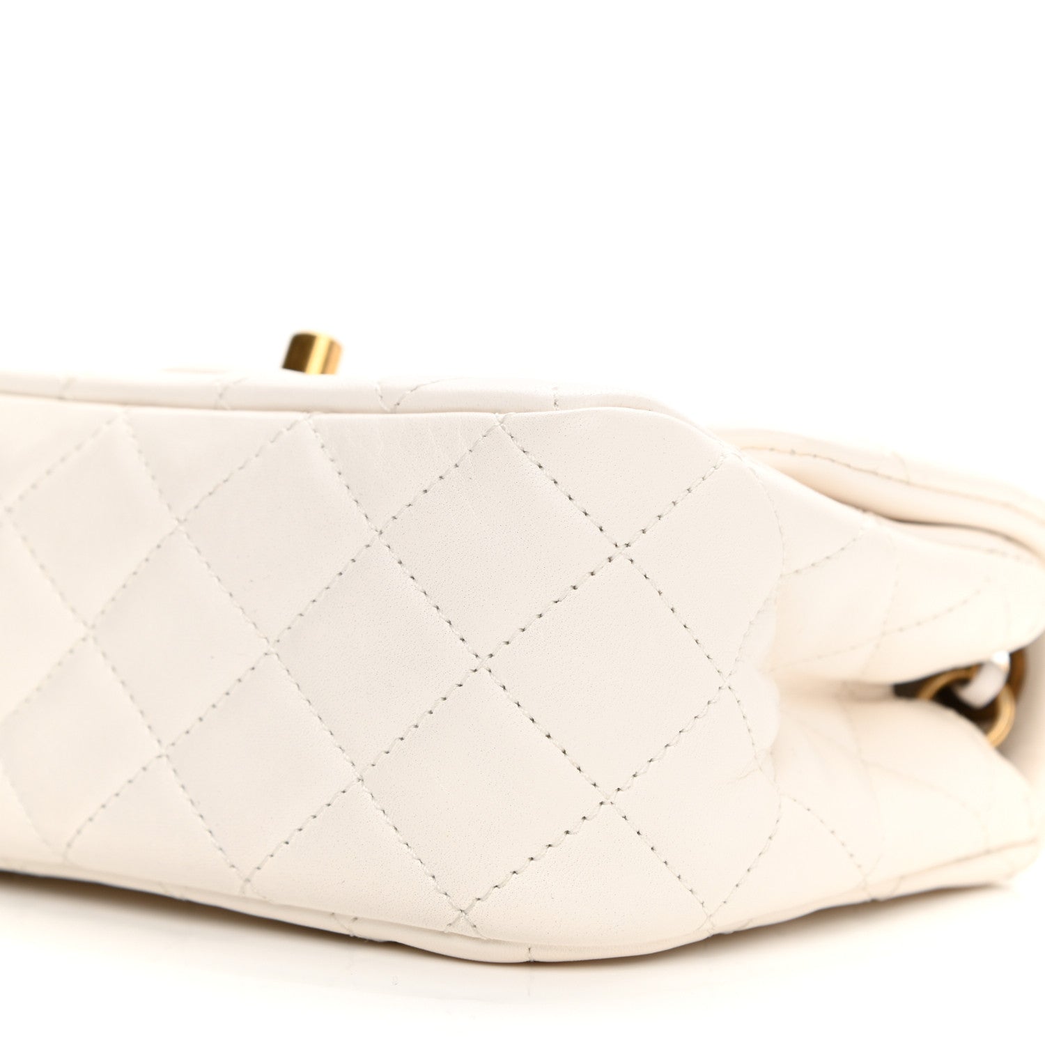 Chanel Lambskin Quilted Mini Pearl Crush Flap White 10 of 11