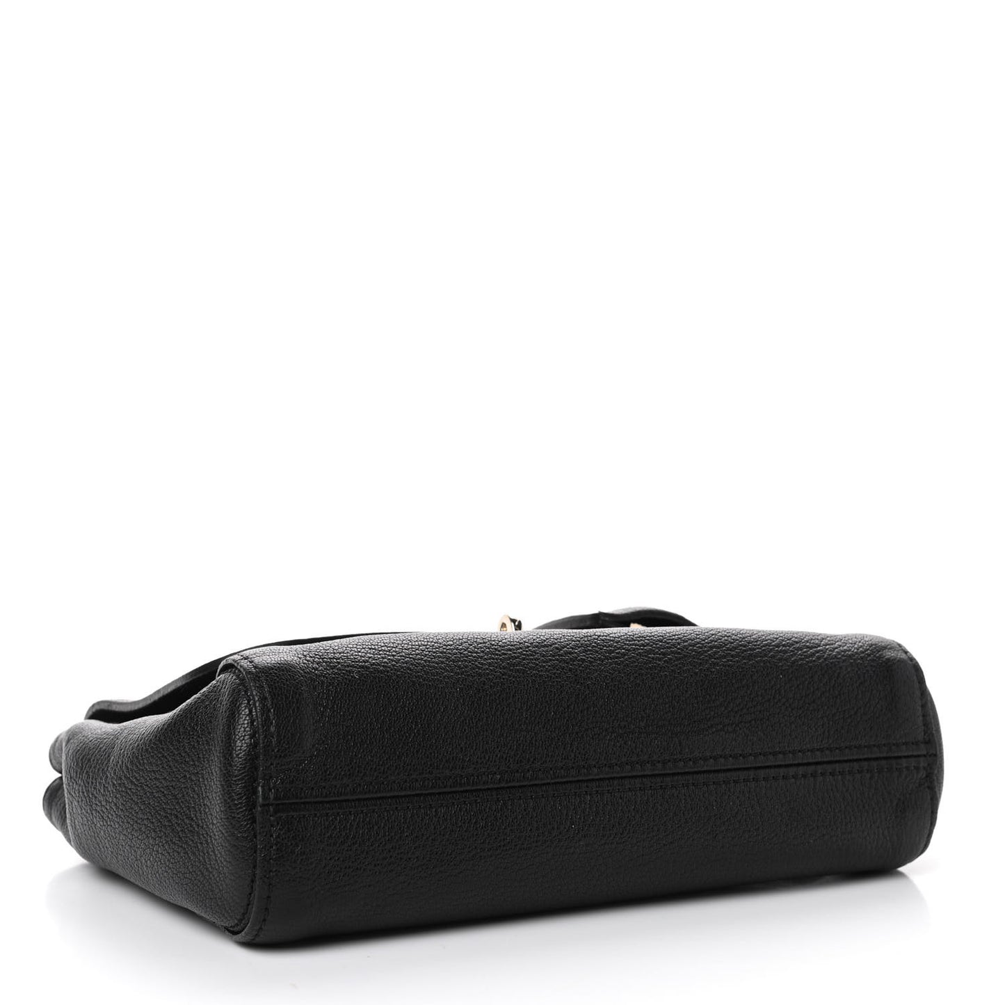 Glossy Goatskin Small Lily Flap Black
