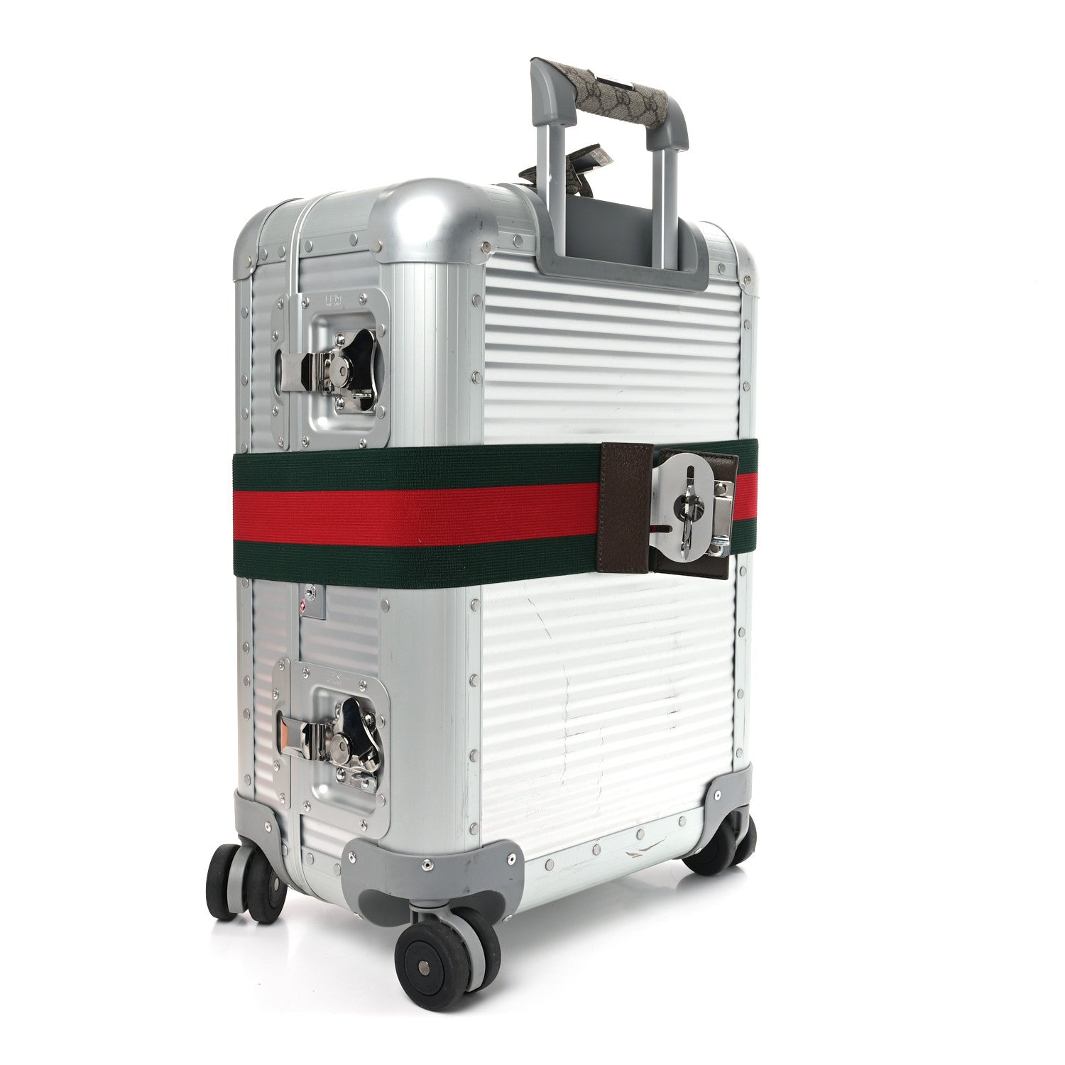 Gucci Aluminum Web Medium Porter Cabin Plus Trolley 2 of 10