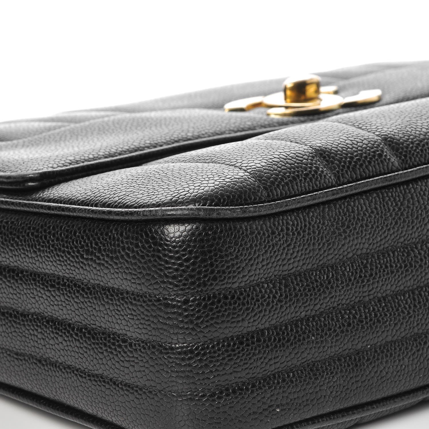 Chanel Caviar Vertical Quilt Camera Bag Black 10 of 11