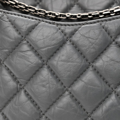 Chanel Aged Calfskin Quilted Large Reissue Camera Case Grey 12 of 16