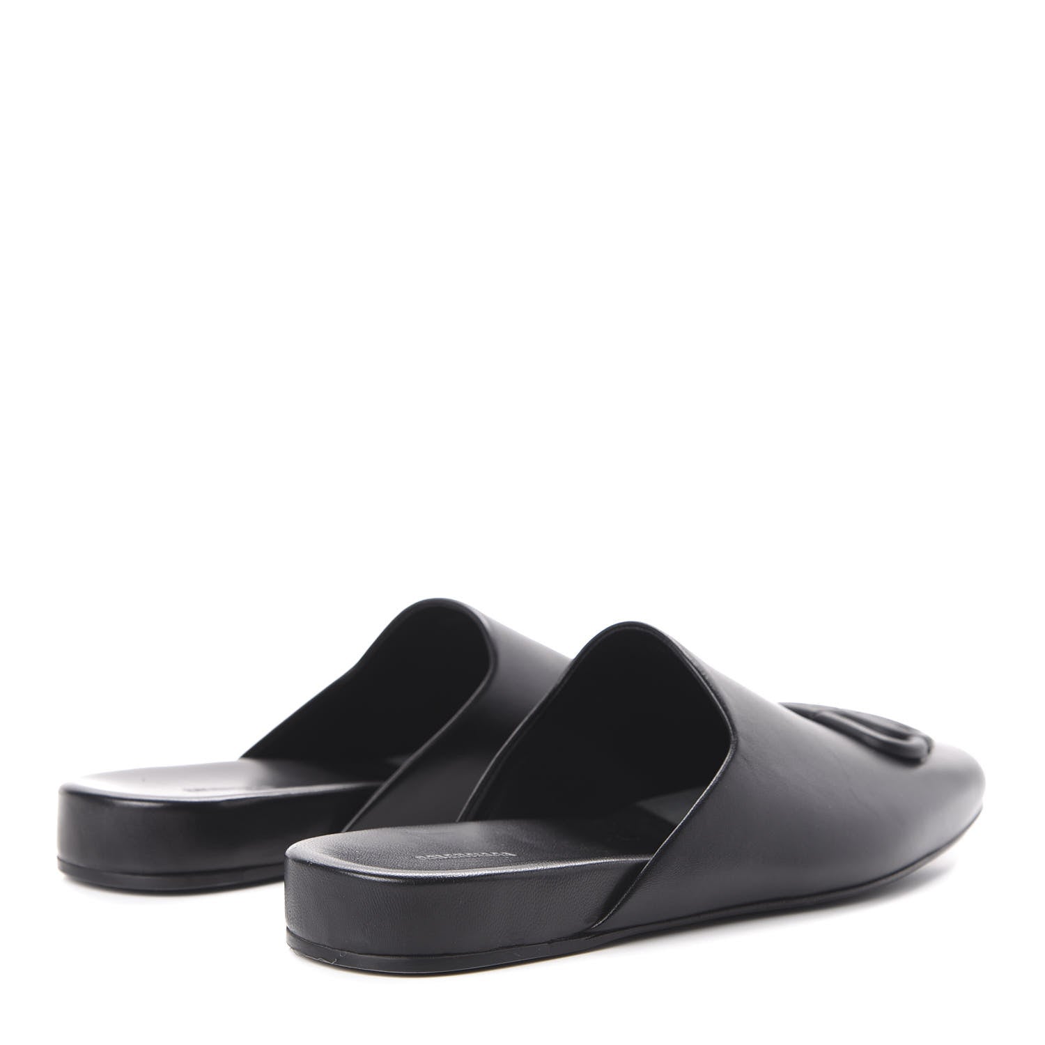 Balenciaga Calfskin BB Mules 35.5 Black 4 of 10