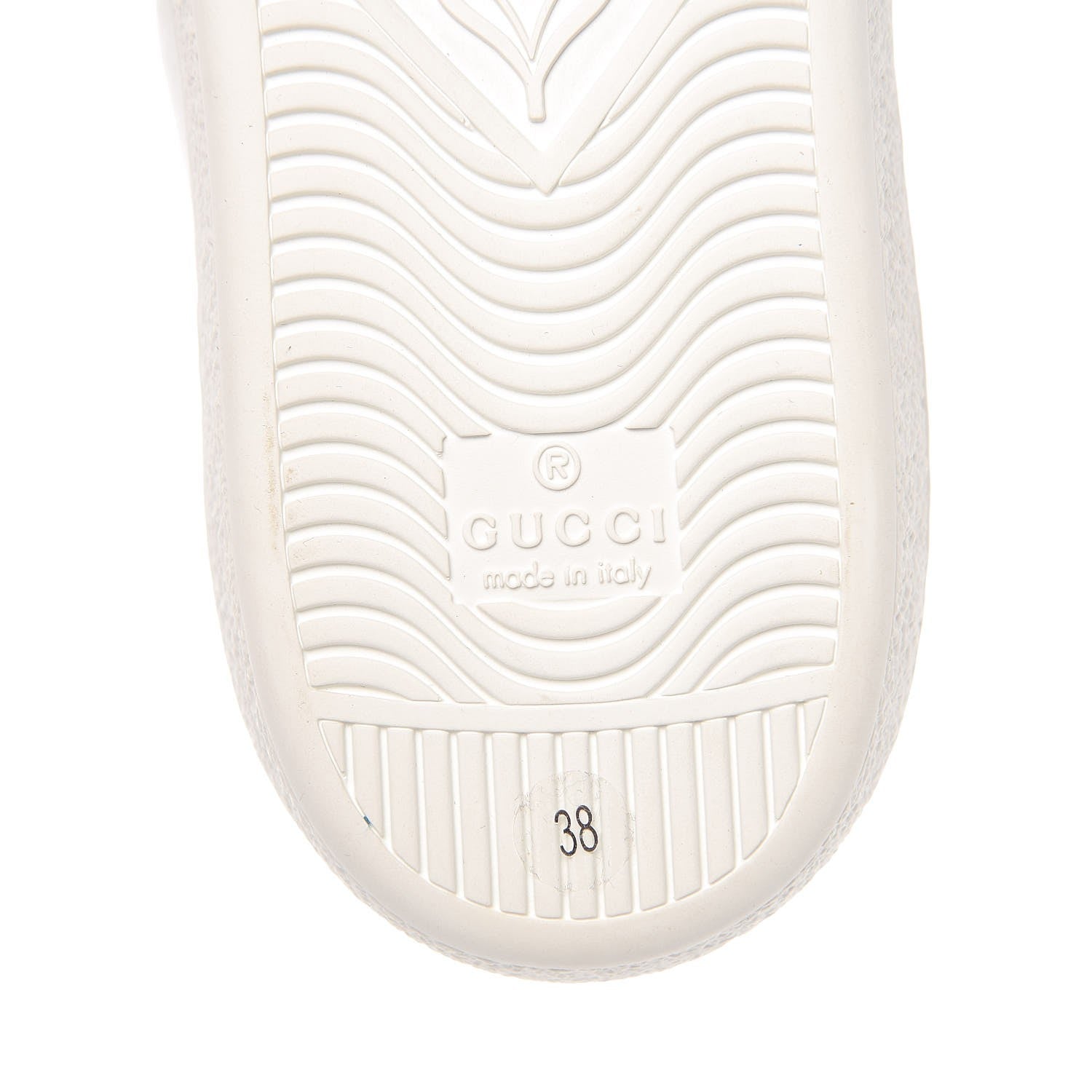 Gucci Calfskin Ayers Web Ace Sneakers 38 White Blue 6 of 9