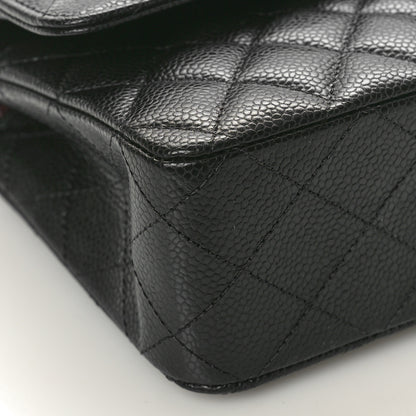 Chanel Caviar Quilted Medium Double Flap Black 9 of 10