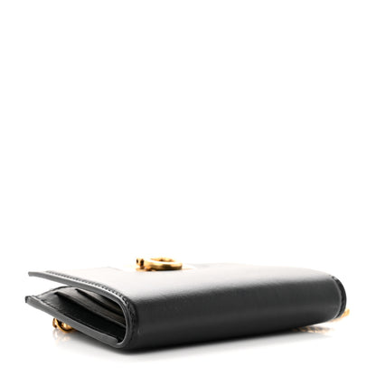 Salvatore Ferragamo Calfskin Gancini Chain Wallet Black 4 of 7