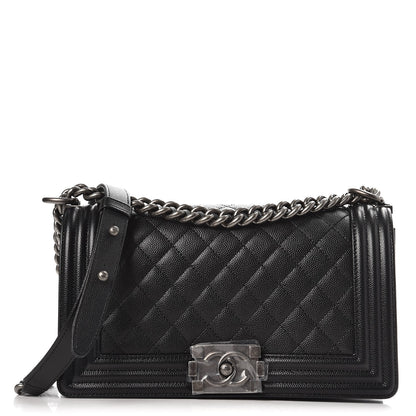 Chanel Caviar Quilted Medium Boy Flap Black 1 of 9