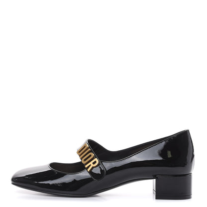 Christian Dior Patent Baby-D Ballet Pumps 39.5 Black 1 of 9