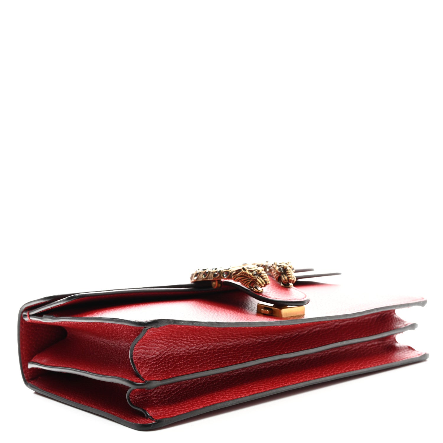 Gucci Dollar Calfskin Swarovski Crystal Small Dionysus Shoulder Bag Hibiscus Red 3 of 10
