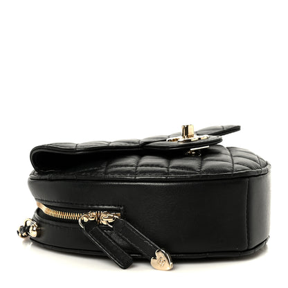 Chanel Lambskin Quilted CC In Love Heart Bag Black 4 of 10