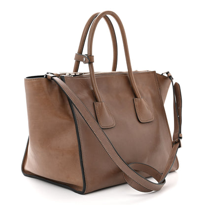 Prada Glace Calf Twin Pocket Tote Argilla 2 of 15