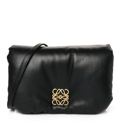 Loewe Shiny Nappa Lambskin Mini Goya Puffer Bag Black 1 of 8