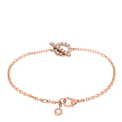 Hermes 18K Rose Gold Diamond Finesse Bracelet SH 2 of 3