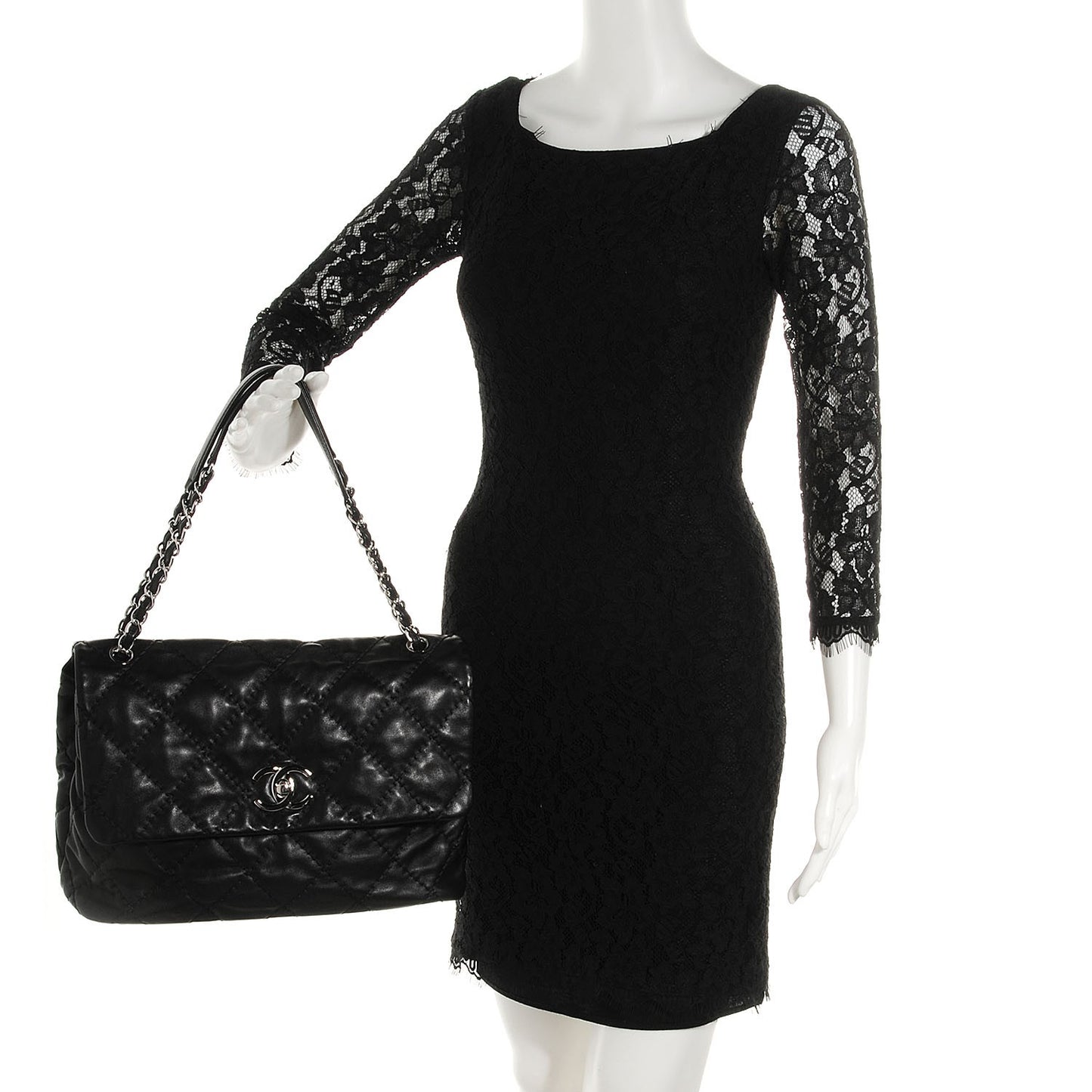 Calfskin Medium Love Me Tender Flap Black