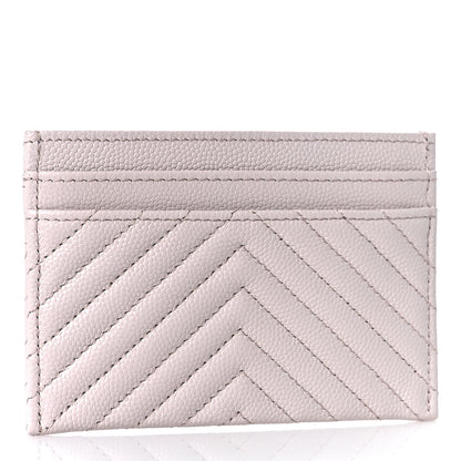 Chanel Caviar Quilted Chevron Boy Card Holder Light Purple 3 of 11