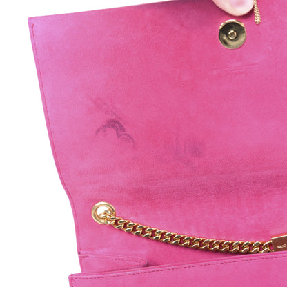 Saint Laurent Suede Medium Monogram Kate Tassel Shoulder Bag Lipstick Fuchsia 12 of 13