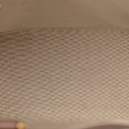 Gucci GG Supreme Monogram Azalea Calfskin Small Retro Interlocking G Tote Bag Beige Ebony Brown Sugar 4 of 15