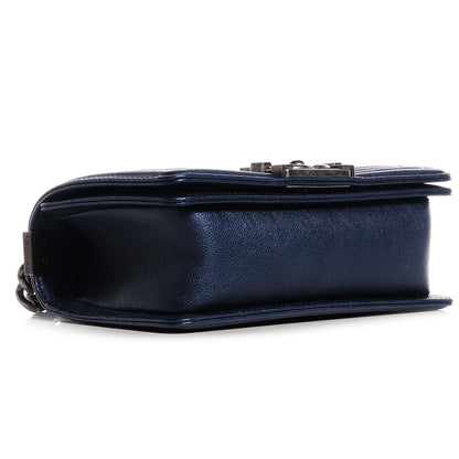 Chanel Calfskin Quilted Small Boy Flap Blue 4 of 9