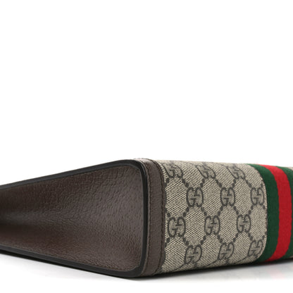 Gucci GG Supreme Monogram Web Ophidia Pouch Brown 8 of 10