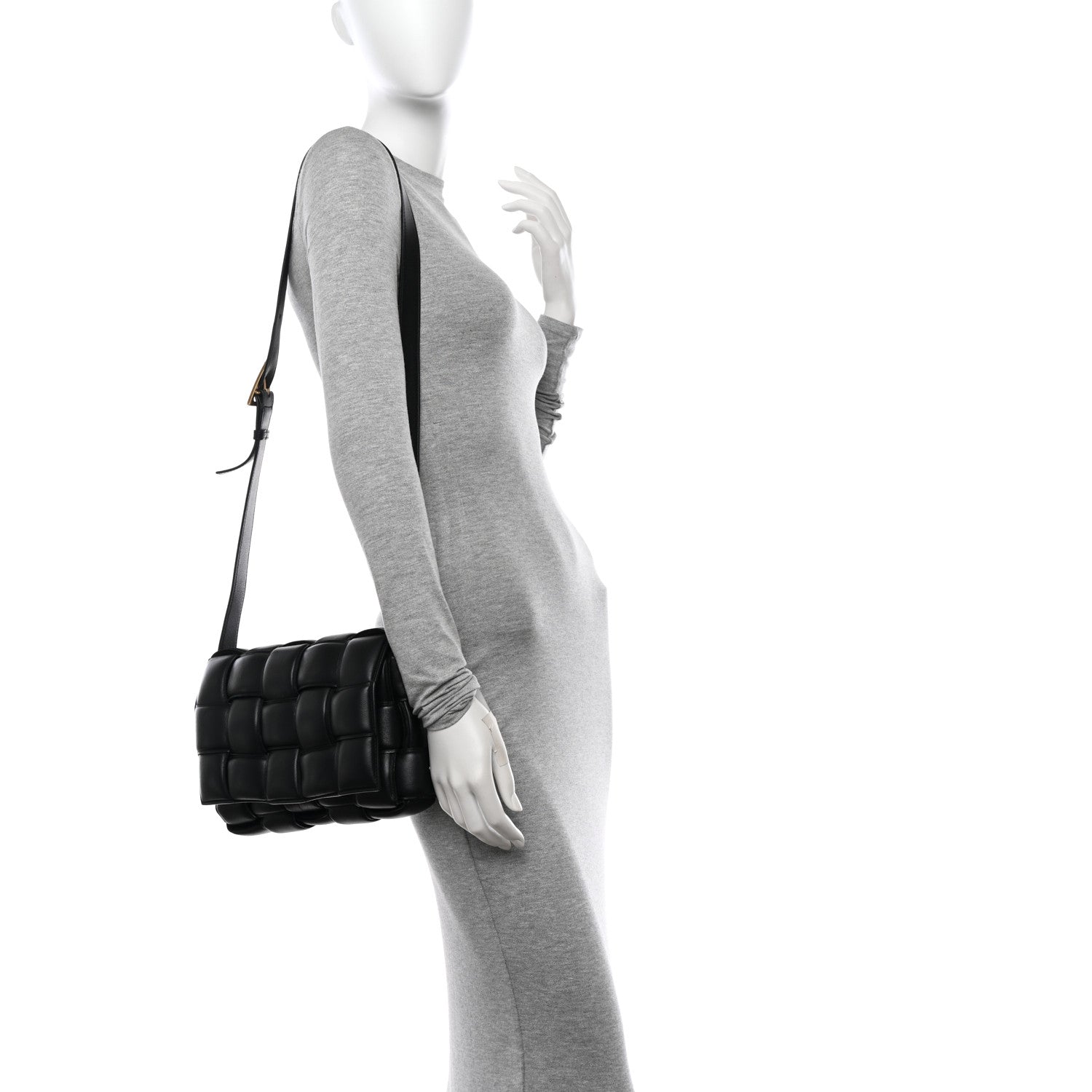Bottega Veneta Nappa Maxi Intreccio Padded Cassette Crossbody Bag Black 3 of 10
