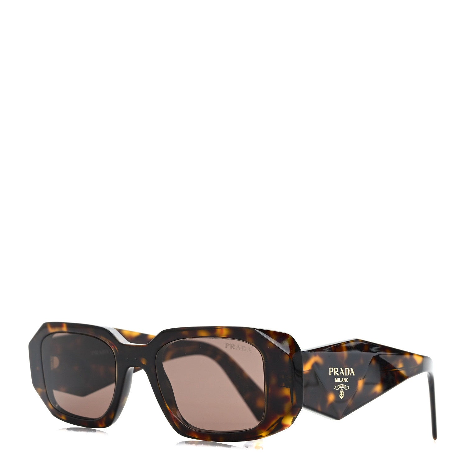 Prada Acetate Symbole Sunglasses SPR 17W Havana 1 of 8