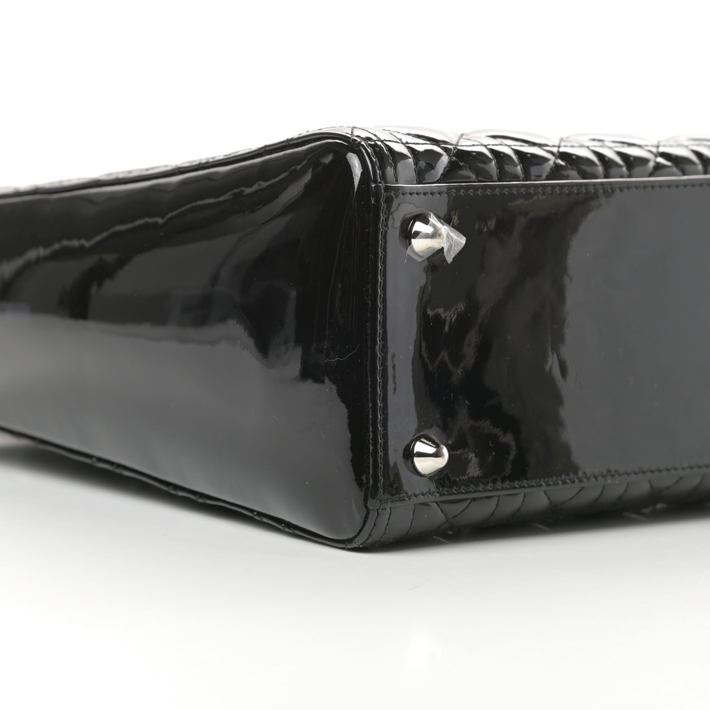 Patent Cannage Large Lady Dior Black