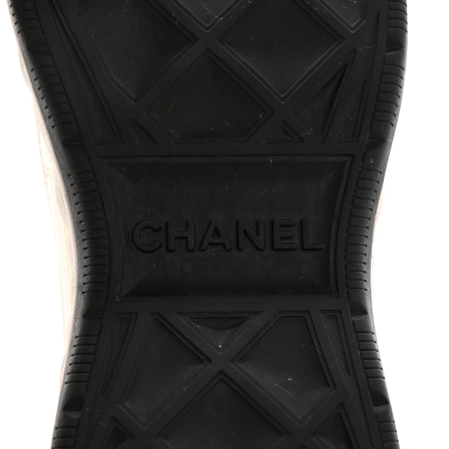 Chanel Velvet Calfskin Mixed Fibers CC Sneakers 36 Ivory Black 7 of 22