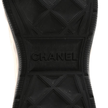 Chanel Velvet Calfskin Mixed Fibers CC Sneakers 36 Ivory Black 7 of 22