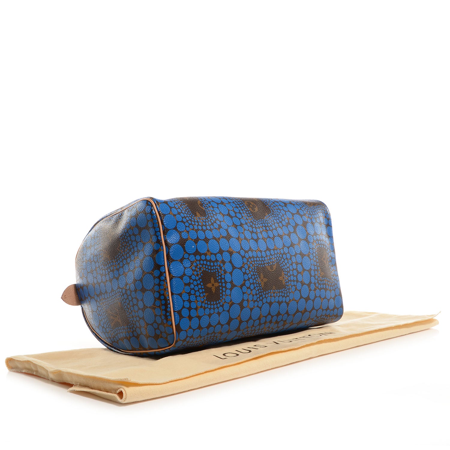 Louis Vuitton Monogram Kusama Town Speedy 30 Blue 4 of 7