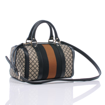 Gucci Diamante Vintage Web Small Boston Black 3 of 8