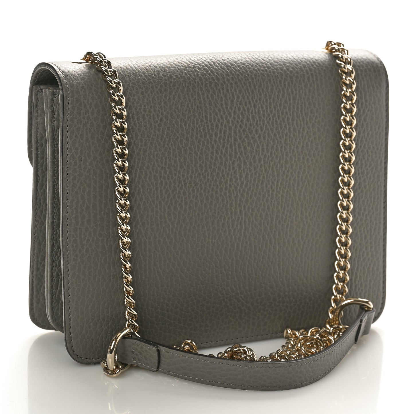 Dollar Calfskin Small Interlocking G Shoulder Bag Loess