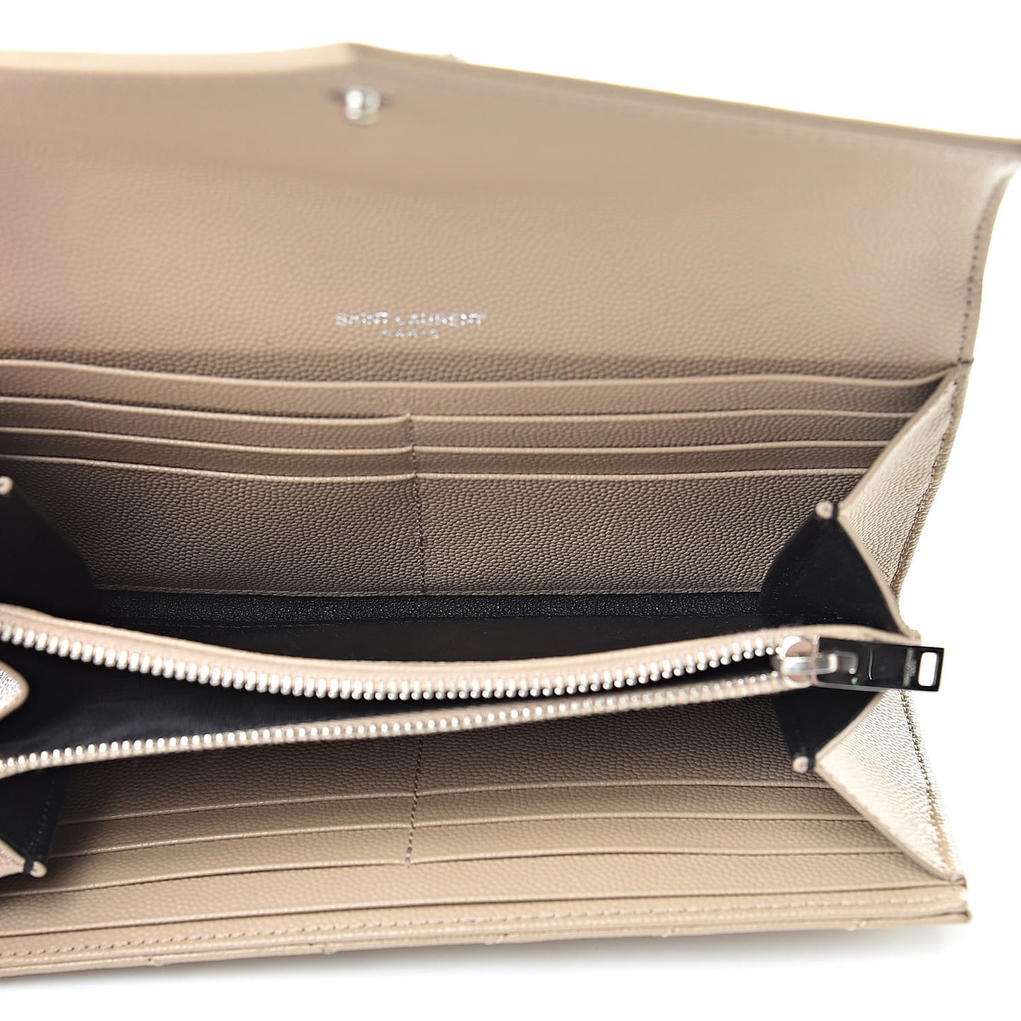 Grain De Poudre Matelasse Chevron Monogram Flap Wallet Famme