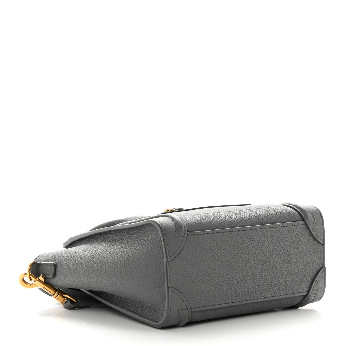 Baby Drummed Calfskin Nano Luggage Kohl