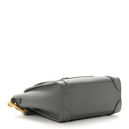 Celine Baby Drummed Calfskin Nano Luggage Kohl 4 of 15