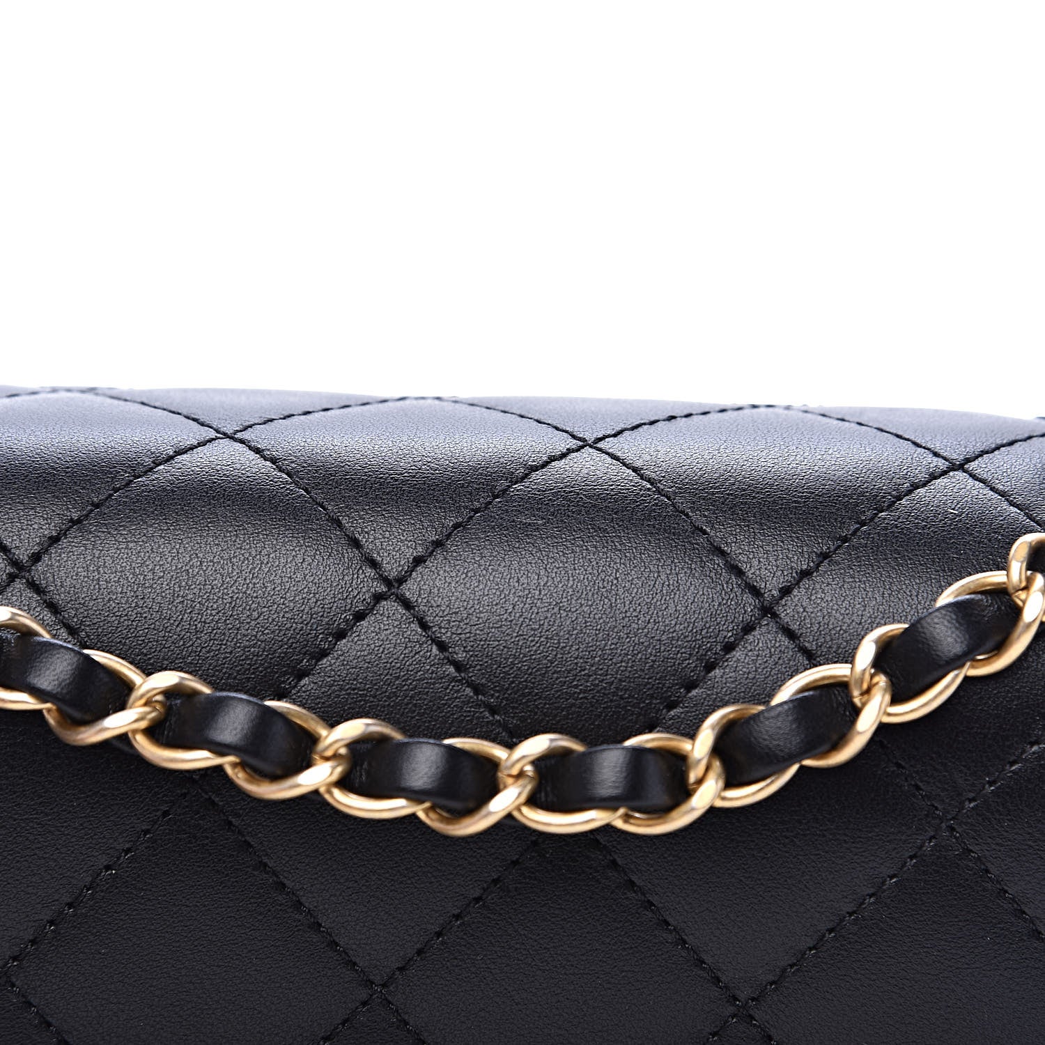 Chanel Calfskin Quilted Enchained Flap Black 10 of 13