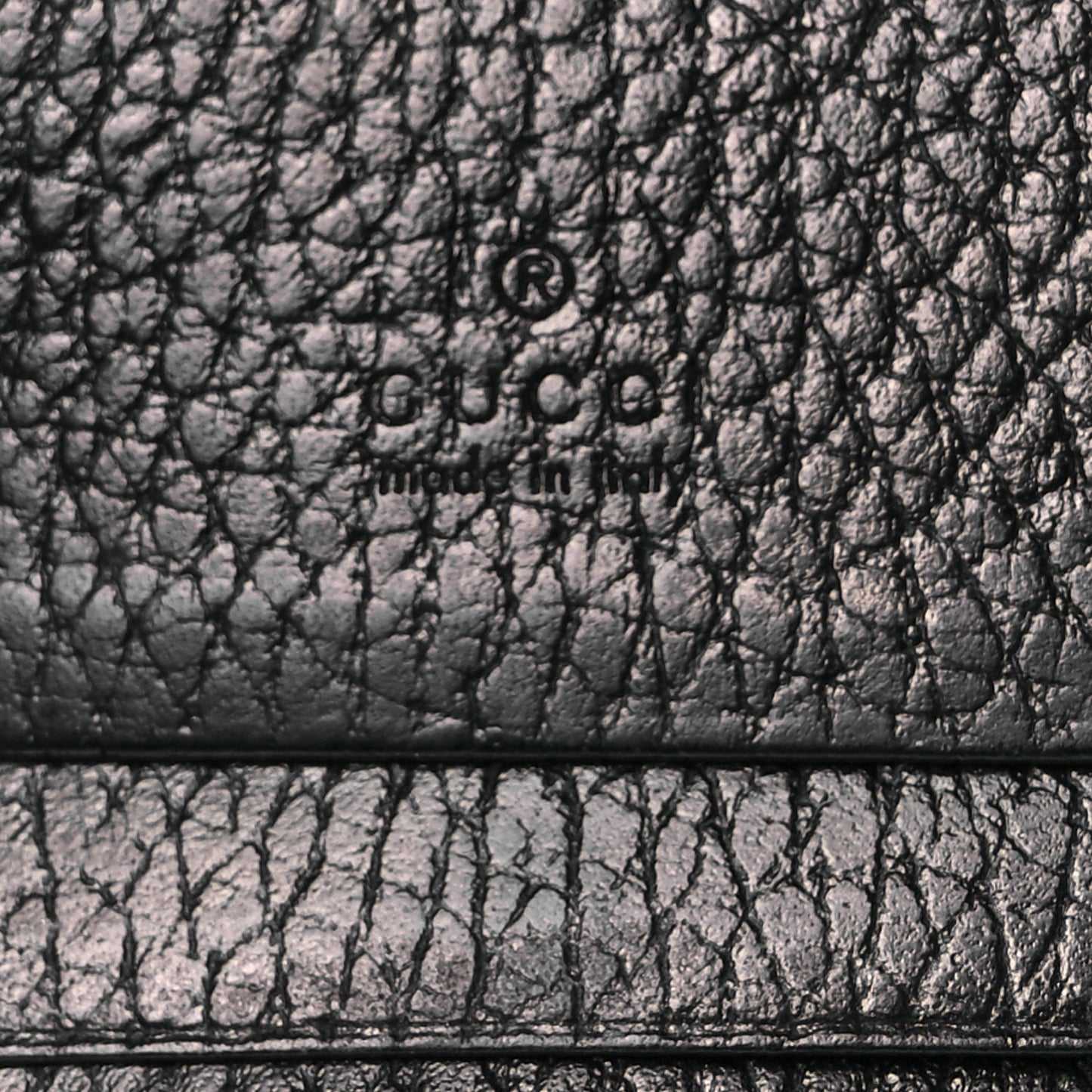 Pebbled Calfskin GG Marmont Card Case Black