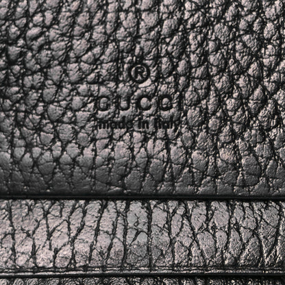 Gucci Pebbled Calfskin GG Marmont Card Case Black 7 of 9