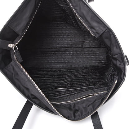 Prada Tessuto Nylon Vela Saffiano Tote Black 4 of 10