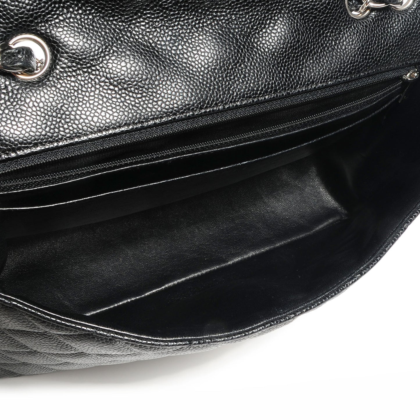 Caviar Jumbo Single Flap Black