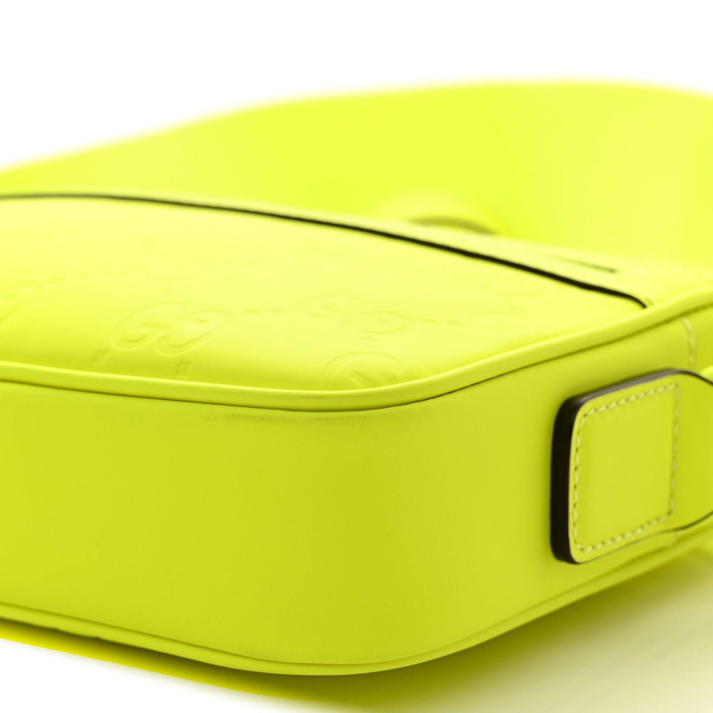 Rubber Effect Monogram GG Crossbody Bag Fluorescent Yellow
