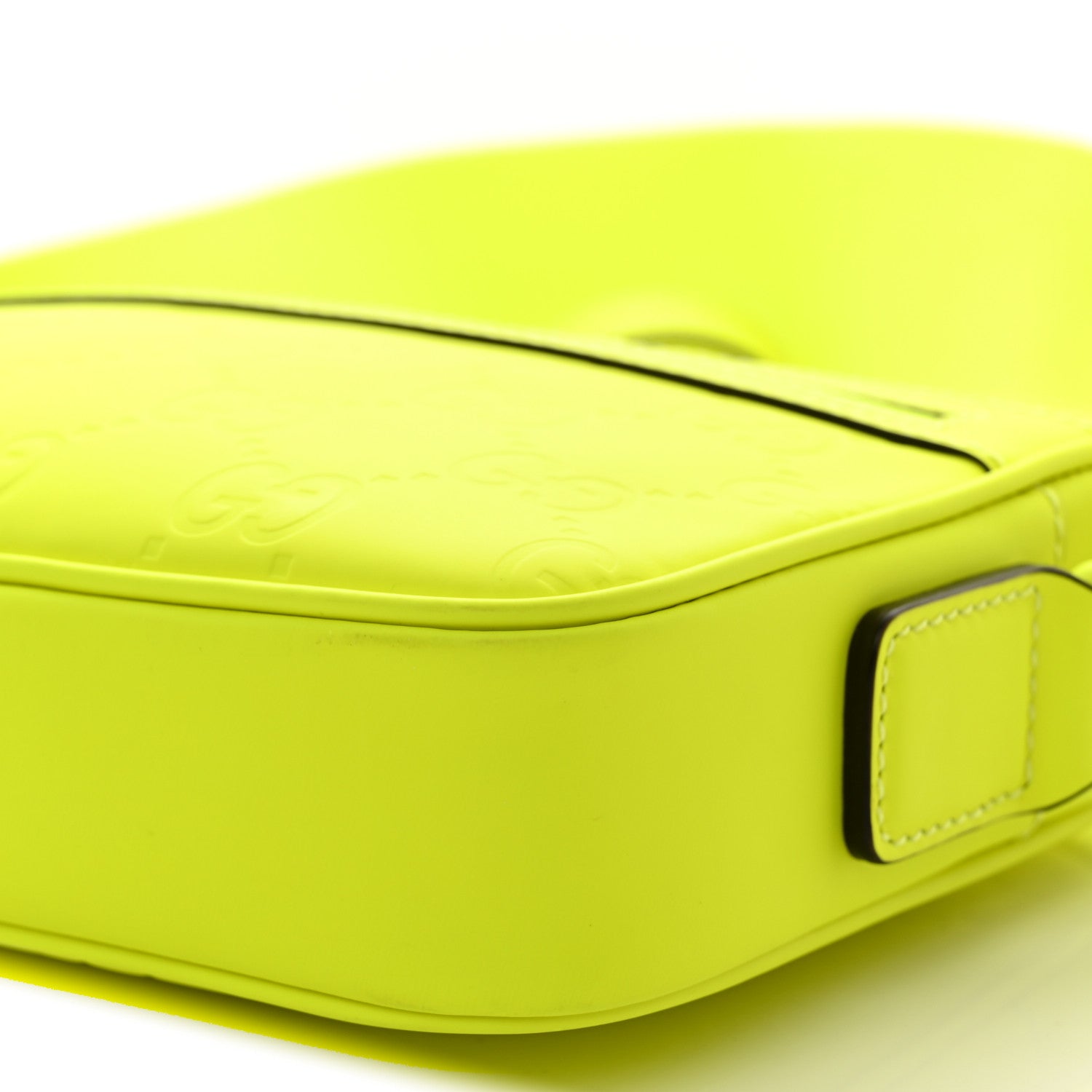 Gucci Rubber Effect Monogram GG Crossbody Bag Fluorescent Yellow 10 of 10