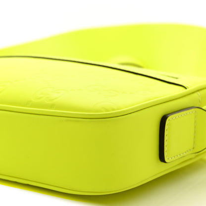 Gucci Rubber Effect Monogram GG Crossbody Bag Fluorescent Yellow 10 of 10
