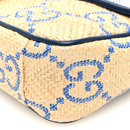 Gucci Raffia GG Monogram Matelasse Small GG Marmont Shoulder Bag Natural Royale Off White 9 of 9