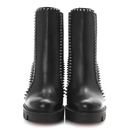Christian Louboutin Nappa Out Line Spike Lug 100 Boots 37 Black 3 of 9