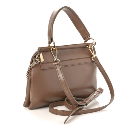 Chloe Lambskin Small Faye Top Handle Bag Brown 2 of 10