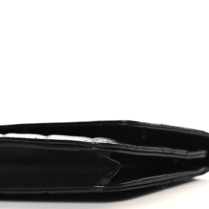 Chanel Lambskin Quilted Wallet On Chain WOC Black 11 of 12