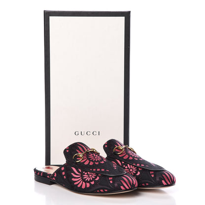 Gucci Jacquard Floral Womens Princetown Slippers 36 Pink 8 of 8