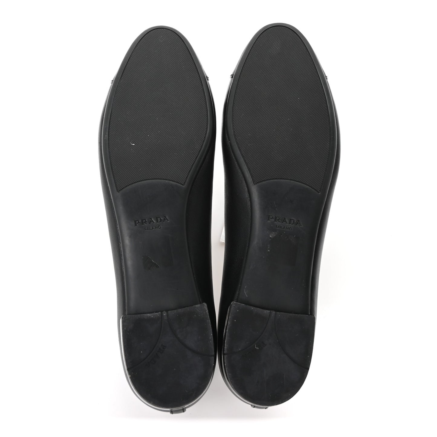 Nappa Vernice Cap Toe Logo Bow Ballerina Flats 39 Black