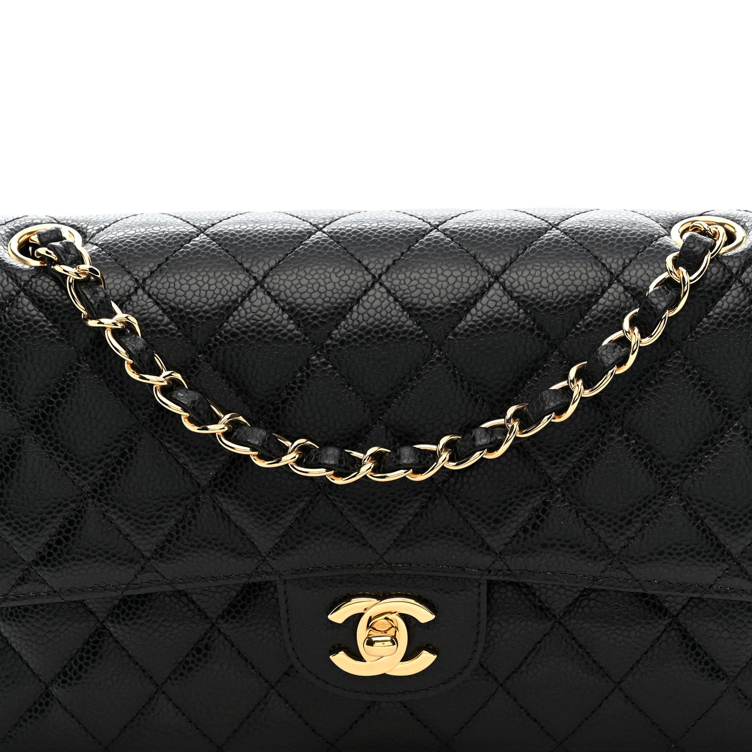Chanel Caviar Quilted Medium Double Flap Black 8 of 10